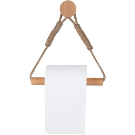 ZOLGINAH Porte-papier toilette vintage en corde de chanvre pour salle de bain