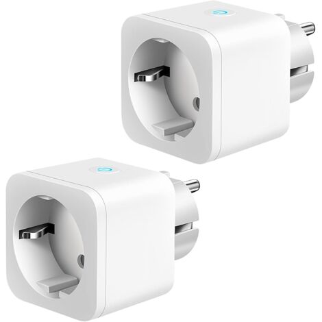 ZOLGINAH Prise Connectée WiFi, Prise Intelligente 16A, Compatible avec Alexa Google Home, avec Contrôle Vocal, Prise de Courant Contrôle à Distance via APP, Minuteur Prise avec Fonction Minuterie (2 p