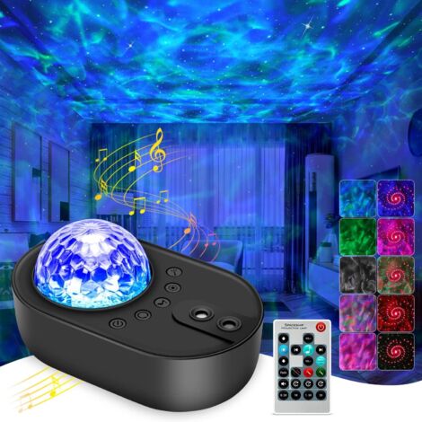 ZOLGINAH Projecteur Ciel Etoile, Lampe Projecteur LED Étoilé Galaxie, Ciel Étoilé Plafond Projecteur Veilleuse Enfant Adulte avec Bruit Blanc Intégré, Haut-Parleur Bluetooth/Télécommande/Timer
