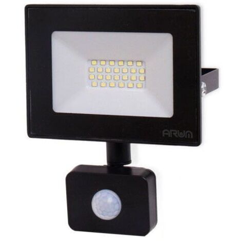 ZOLGINAH Projecteur LED 20W Noir détecteur de mouvement IP44  Température de Couleur: Blanc neutre 4000K