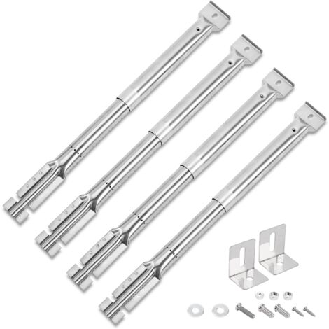 ZOLGINAH Quemador ajustable de 31 a 42 cm para Char-Broil, Tepro, Enders, Landmann 12739, Barbecook Vanilla, Proficook, Blooma Quemador de barbacoa universal Accesorios para parrilla de gas, Juego de 