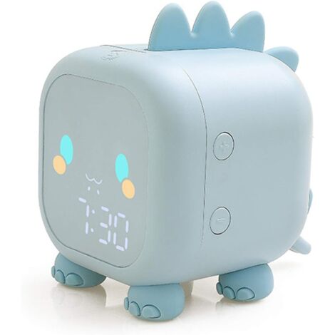 ZOLGINAH Réveil lumineux pour enfant fille - Réveil numérique pour fille et garçon avec simulateur de lever du soleil - Fonction snooze - Sans tic-tac - Réveil silencieux pour garçons et filles (bleu)