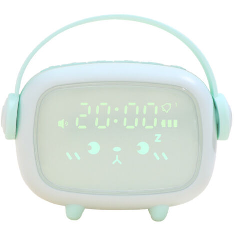 ZOLGINAH Réveils Intelligentes à LED, Horloge de Chevet d’Etudiant en Sourdine de Dessin Animé, Réveil Numérique pour Enfants avec Fonction de Répétition de la Chambre, pour Enfants Filles Garçons (Ve