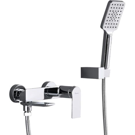 ZOLGINAH Robinet de Baignoire Mural Mitigeur de Baignoire avec Douchette 3 Modi Robinet Mitigeur pour Salle de Bains en Laiton