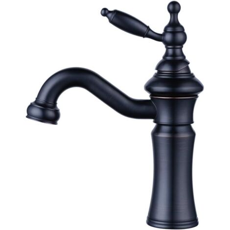 ZOLGINAH Robinet d'évier Salle de bain,Robinet Classique Robinet monotrou d'eau Chaude et Froide