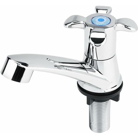 ZOLGINAH Robinet seule poignée eau Buse d'eau froide robinet G1/2 Feux-plaquent pour salle de bain Cuisine Salle de repos Baignoire Blossom Handle