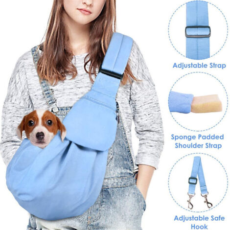 ZOLGINAH Sac de Transport pour Chien, Sac à Bandoulière Mains Libres pour Petit Animal de Compagnie avec Sangle Réglable, Adapté au Transport de Petits Animaux de Compagnie en Voyage en Plein Air
