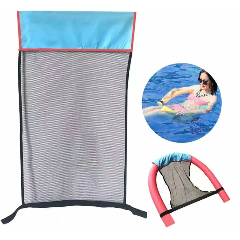 Silla De Red Flotante Para Piscina - Para Adultos Y Niños (Sin Palo De Esponja) - Azul - Zolginah