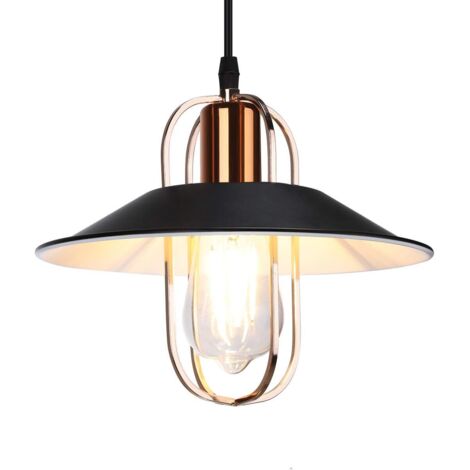 ZOLGINAH Suspension Luminaire Industrielle Forme lanterne Lustre Vintage Eclairage de Plafond Rétro Lampe Pendante E27 Plafonnier en Métal Intérieur Décoration pour Chambre Cuisine Bar Loft Salon Noir