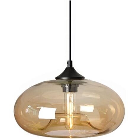 ZOLGINAH Suspension Luminaire Plafond Vintage Industrial Chandelier E27 Lustres Light Lamp Colorful Eclairage de Plafond (Ambre)
