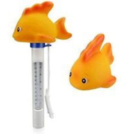 ZOLGINAH Thermomètre Flottant de Piscine, avec Une Corde, Résistant aux Chocs pour Tous Les & piscines, Spas, Hot Tubs, Aquariums & Les Étangs du Poisson （Poisson Rouge）
