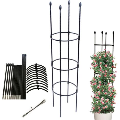 Zolginah – Tuteur pour végétaux en acier résistant – Support pour plantes grimpantes – Treillis vertical pour tomates et légumes – Design esthétique