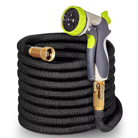 ZOLGINAH Tuyau Arrosage Extensible 30M 100FT Tuyau d'arrosage Flexible Tuyau Extensible Retractable avec 8 Fonction Pistolet pour Jardinage, Laver la Voiture, Arroser, Baigner Animal, Camping