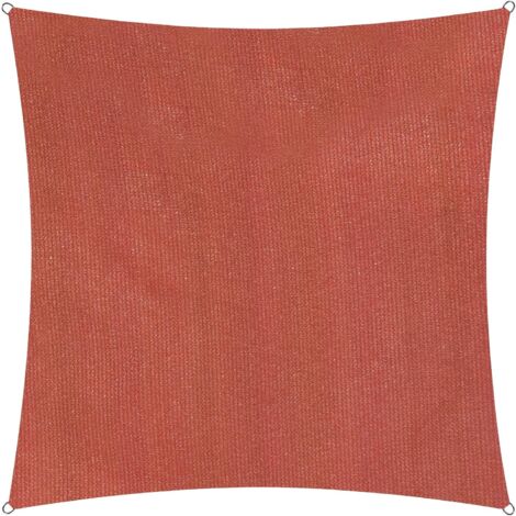 ZOLGINAH Vela de sombra Cuerdas de fijación incluidas Cuadrado 3,6 x 3,6 metros Protección solar  100% HDPE con filtro de protección UV [Rojo]