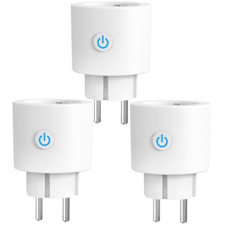 ZOLGINAH WiFi Smart Plug 16A Medición de consumo de energía, Smart Plug compatible con Alexa, Google Home, control de aplicaciones, control de voz, horarios y temporizador, 3 piezas