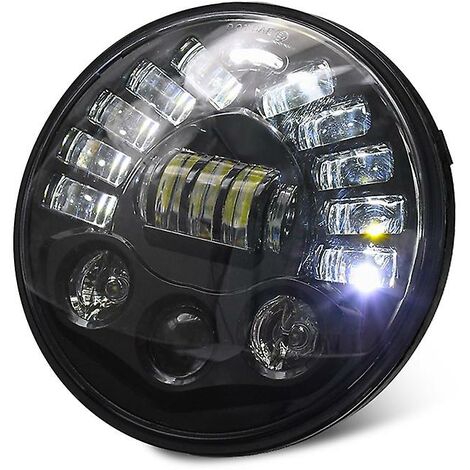 Zoll 300 W runder LED-Scheinwerfer, weißes Hi-/Abblendlicht, Drl und bernsteinfarbener Blinker für Wrangler Cj Tj Motorc