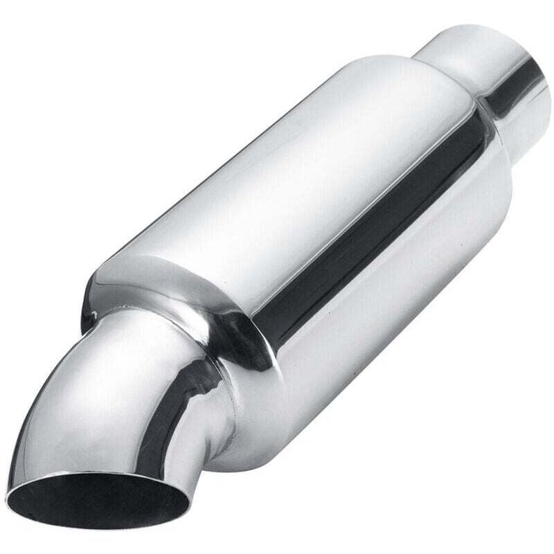 Image of Zoll Universal Auto Auspuff Schalldämpfer Einlass und Auslass Edelstahl 9,9 Zoll Länge