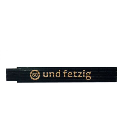 Zollstock 60 und fetzig 2 m schwarz Zollstock