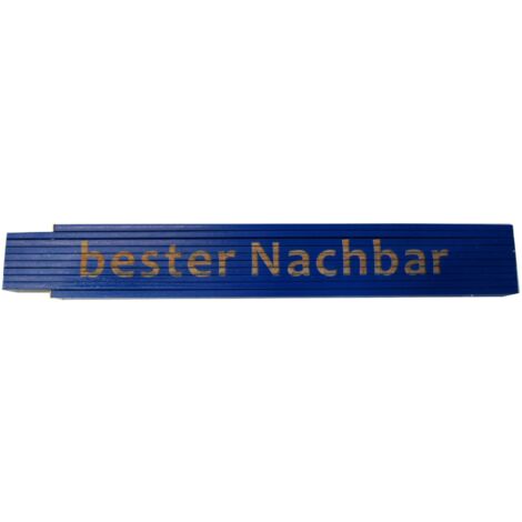 Zollstock bester Nachbar 2 m blau Zollstock