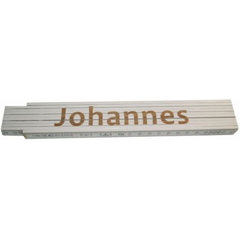 Zollstock Johannes 2 m weiß Zollstock