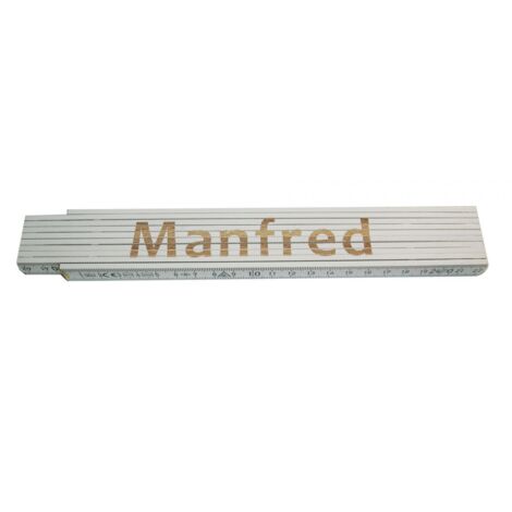 Zollstock Manfred 2 m weiß Zollstock