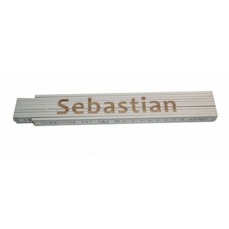 Zollstock Sebastian 2 m weiß Zollstock
