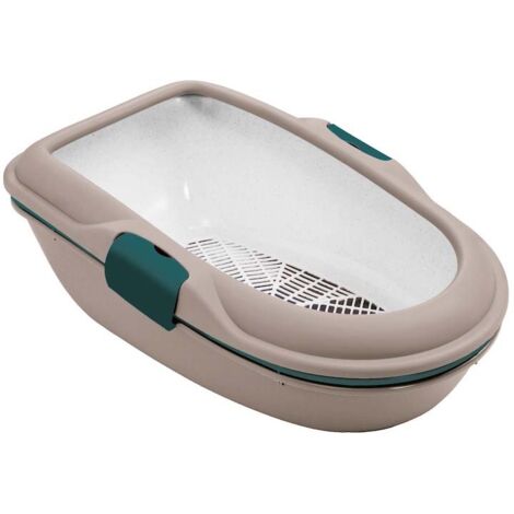Zolux – Bac à litière pour chats – Tamis et 2 bacs amovibles – Plastique taupe – Dimensions 59x39x22cm – Poids 1,74kg