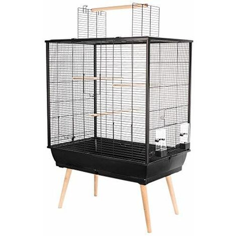 Zolux Cage Neo Jili Oiseau L 78 x P 47,5 x H 112 cm Noire