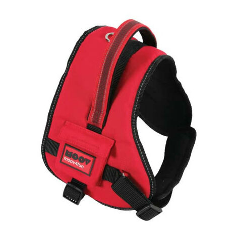 Zolux – Harnais pour chien confort XXL rouge – Néoprène et bandes réfléchissantes – Ajustement parfait – 466675