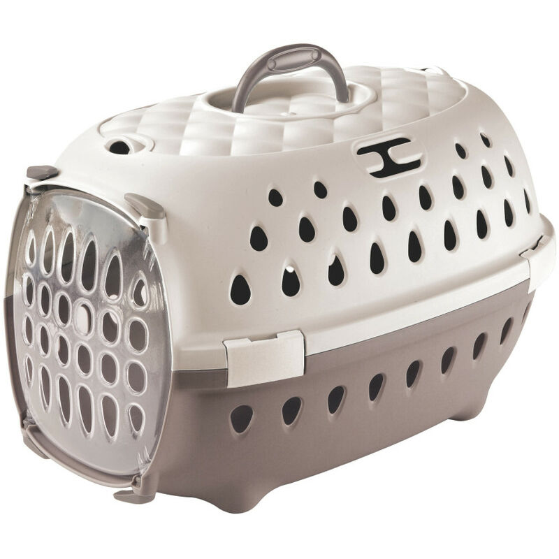 Stefanplast - Cage de transport Smart chic Taupe max 6 kg pour petit chien et chat Beige