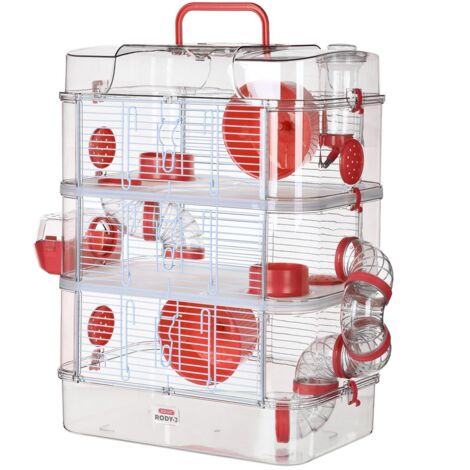 ZOLUX RODY3 TRIO rot - Hamsterkäfig