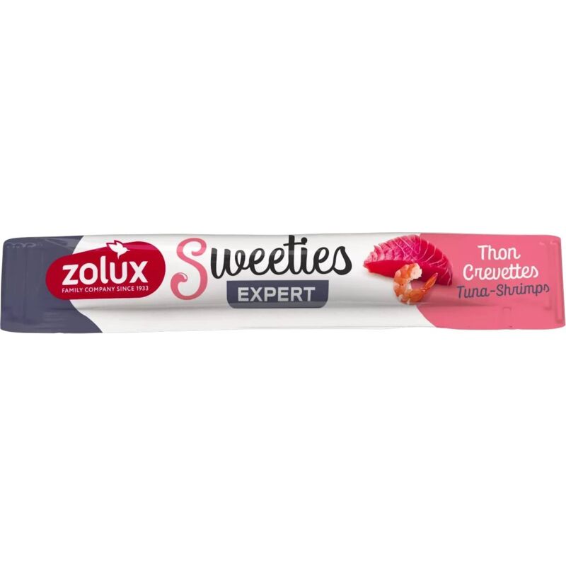 Zolux Süßes Cremiger Leckerbissen Für Katzen 14 G – Thunfisch Mit Garnelen 14 G