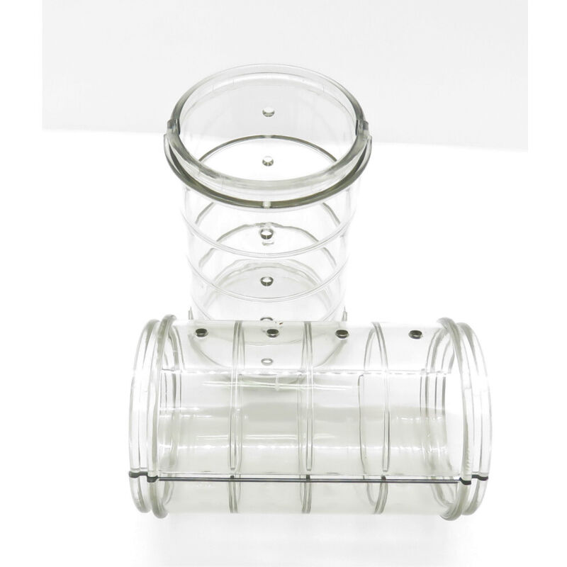 2 Tubes droit Rody gris transparent. taille ø 6 cm x 10 cm. pour rongeur. Zolux