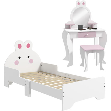 ZONEKIZ Kids Bedroom Furniture Set for 3-6 Years, Bunny-Design