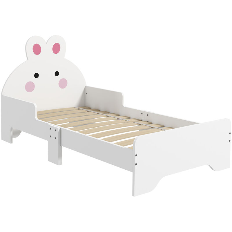 Zonekiz - Toddler Bed, Kids Bedroom Furniture, Rabbit Design - White - White