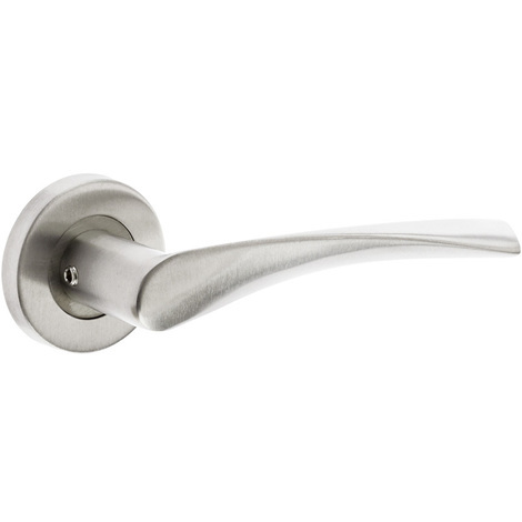 Zoo Curved Door Handle Satin Stainless Steel 19mm Dia