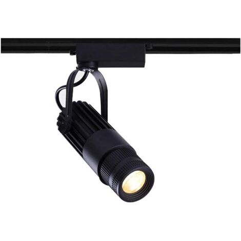 Zoom LED Track Light, 7W Dimmable Spot/Diffusion Light, Bar KTV Stage Atmosphere Light, Noir (4000K)