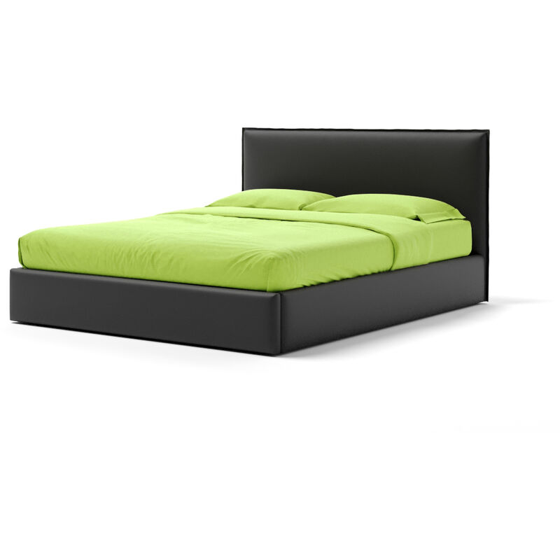 Letto Contenitore Made In Italy Cangù zoom matrimoniale similpelle nero