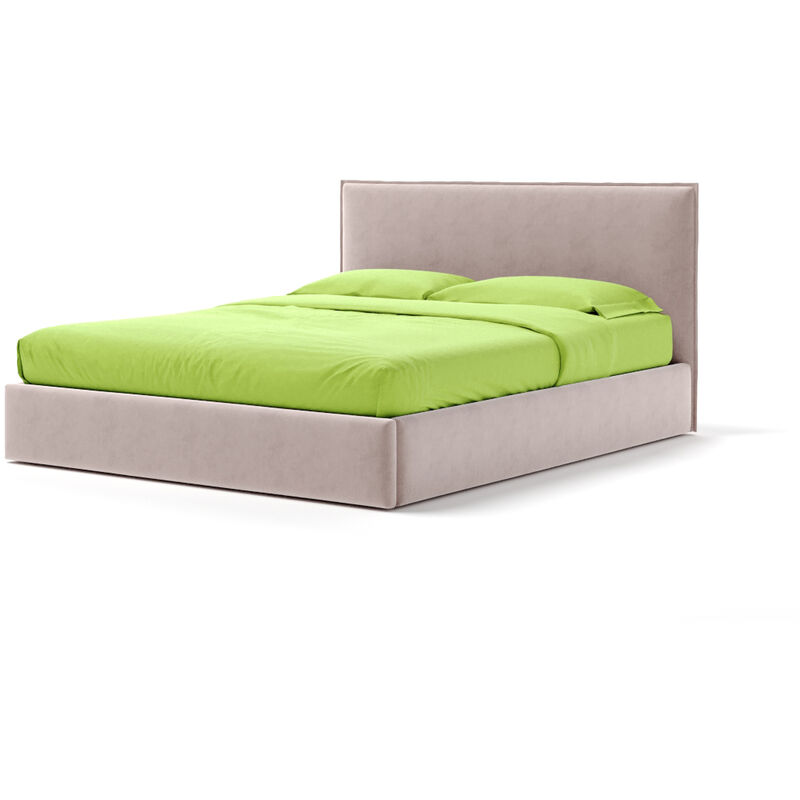 Letto Contenitore Made In Italy Cangù zoom matrimoniale tessuto rosa