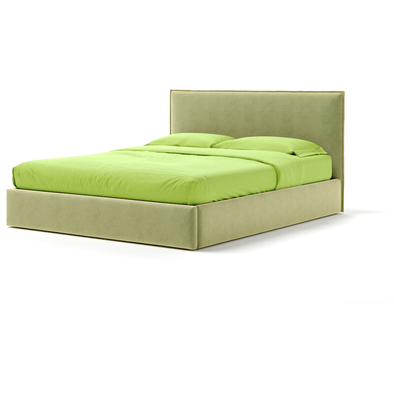 Letto Contenitore Made In Italy Cangù zoom matrimoniale tessuto verde