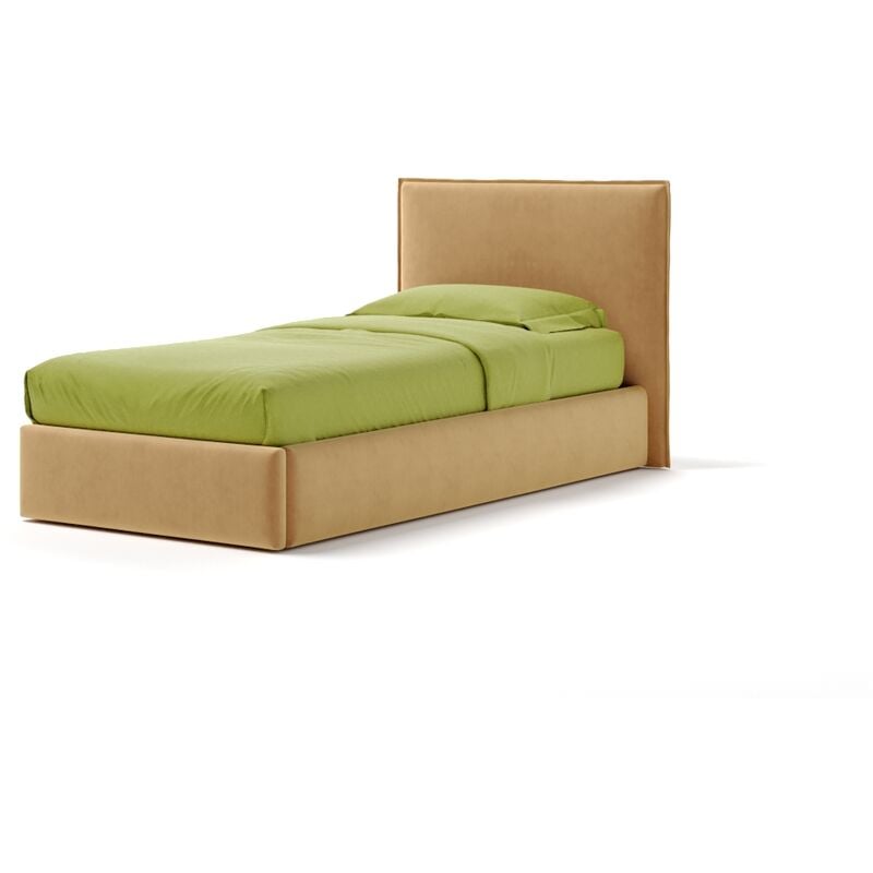 Letto Contenitore Made In Italy Cangù zoom singolo tessuto arancio