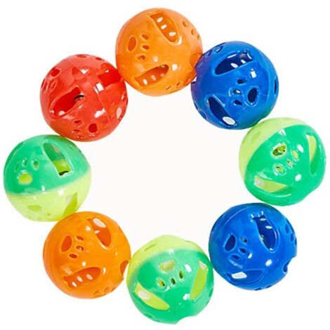 Zooroom  Juguete para gatos  Pelota de plástico con cascabel de 3,8 cm - Pelota de plástico con cascabel (patas) de 3,8 cm