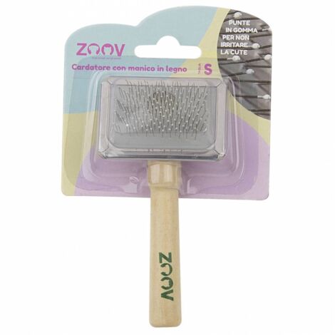 ZOOV CARDATORE CON MANICO LEGNO 6X4,5 CM
