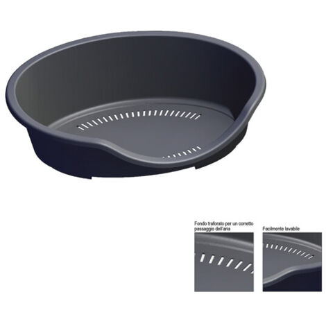 ZOOV LETTINO PER CANI/GATTI CM.80X60X25 GRIGIO- 1,0 pz