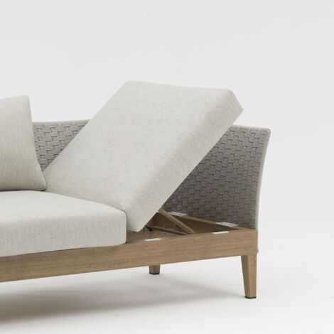 ZORA - salotto con struttura in alluminio effetto legno