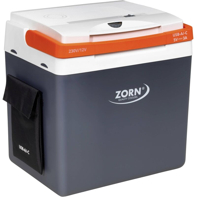 ZORN Z 26 LNE Glacière & réchaud CEE: E (A - G) thermoélectrique 12 V, 230 V/AC blanc/noir, orange 25 l 17 °C V889203