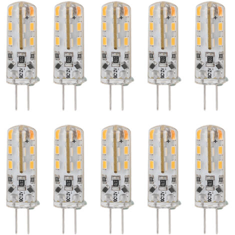 Zoternen 10 lampadine LED G4 da 1,5 W DC12 V, bianco caldo 3000 K, 110 lm, per illuminazione di armadietti da cortile