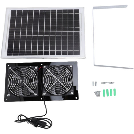 Zoternen 15W solarbetriebener Abluftventilator, monokristallines Silizium-Doppellüfter-Kit