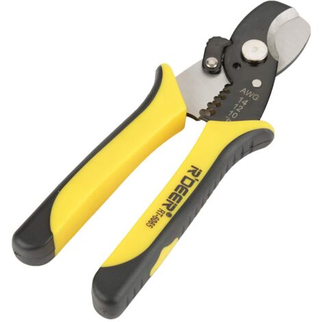 Zoternen 2 in 1 Abisolierzange RT-6065 8"Professionelle Kabelschere Abisolierzange Cutter Multi-Hand-Werkzeug Zwei-Farben