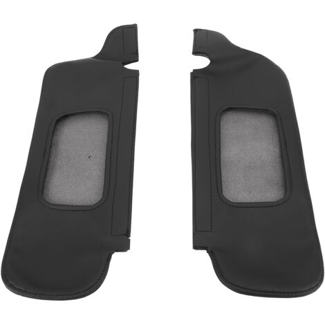 Zoternen 2 pezzi di protezione per visiera parasole in similpelle, elegante e resistente ai graffi, ricambio per Mustang dal 1994 al 2004, nero